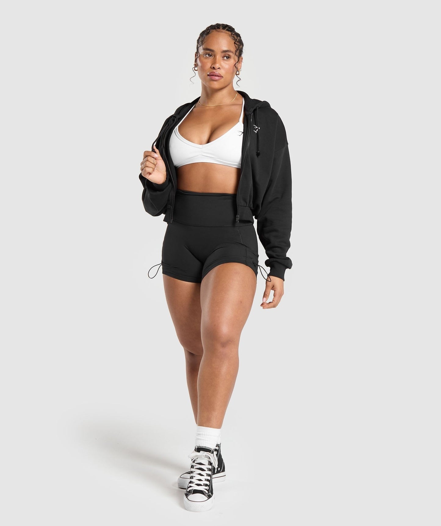Gymshark Power Midi Zip Hoodie - Black