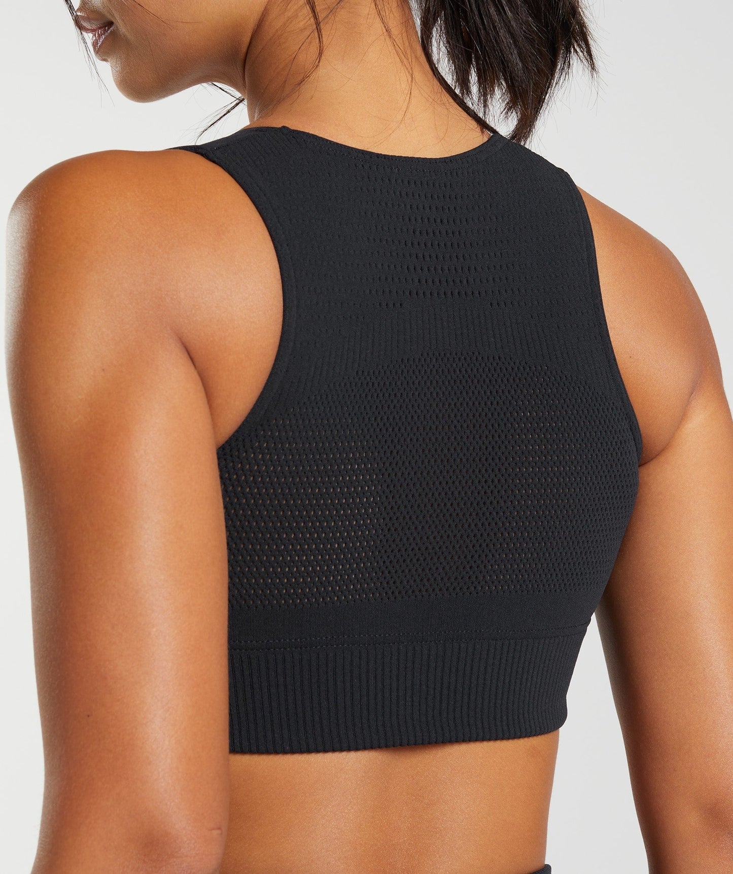 Gymshark Warp Knit Crop Top - Black