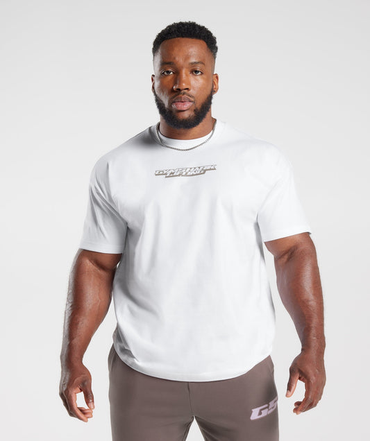 Gymshark Intergalactic Lifting Oversized T-Shirt - White