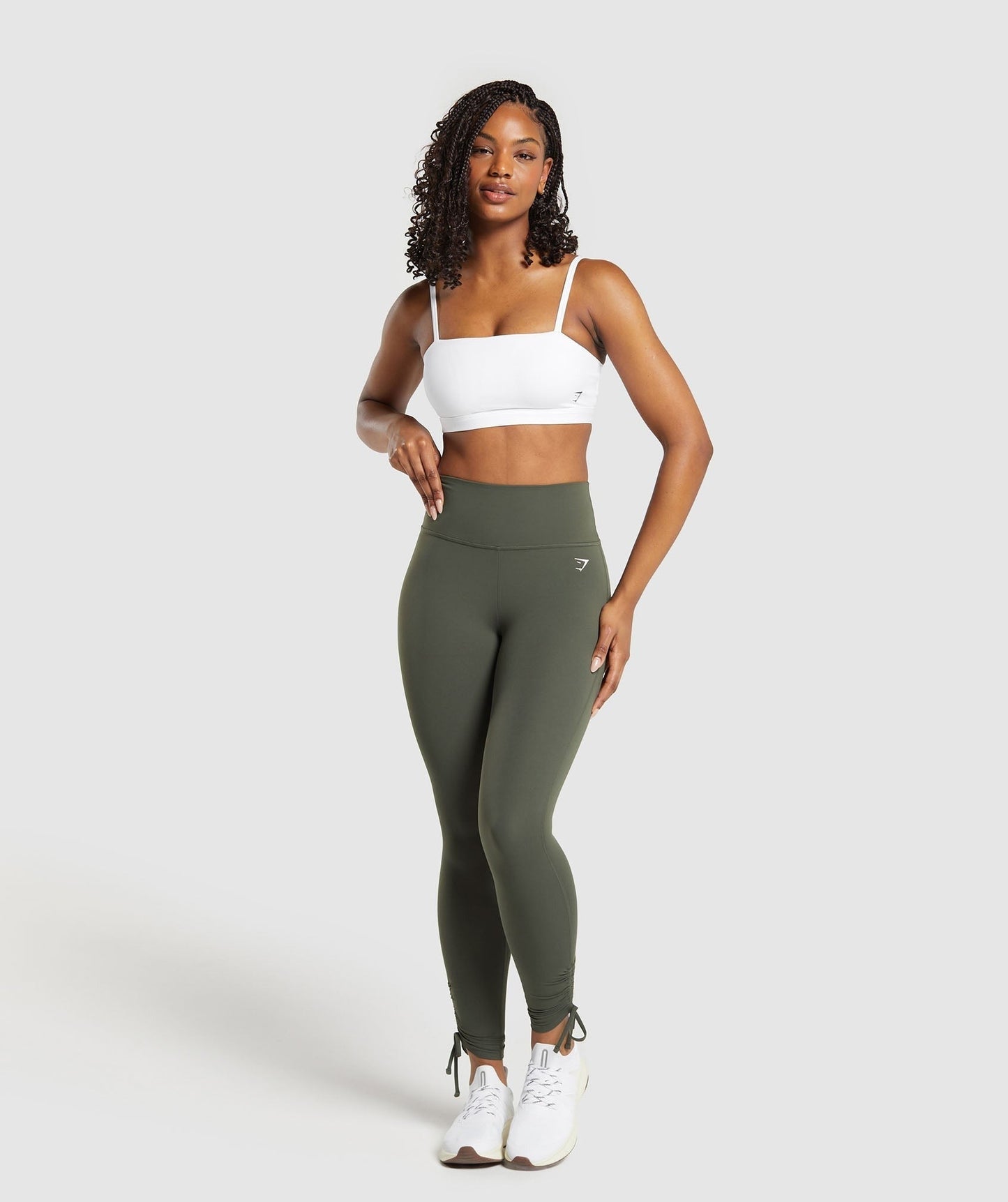 Gymshark Ribbon Ankle Leggings - Strength Green