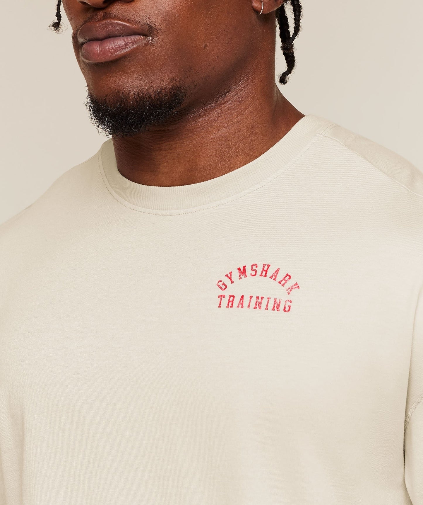 Gymshark Retro Collegiate T-Shirt - Tinted White