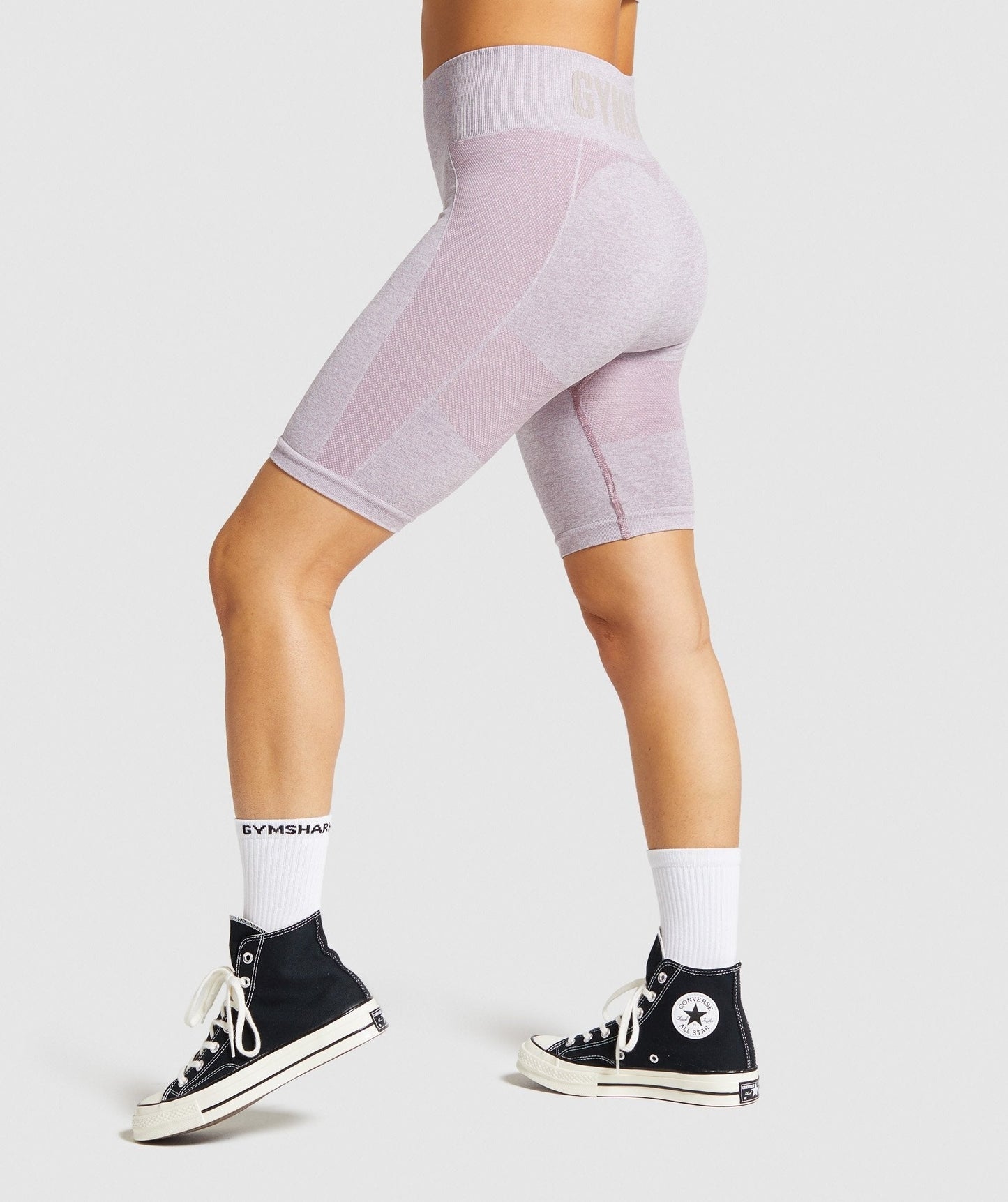 Gymshark Flex Cycling Shorts - Purple Marl/Grey