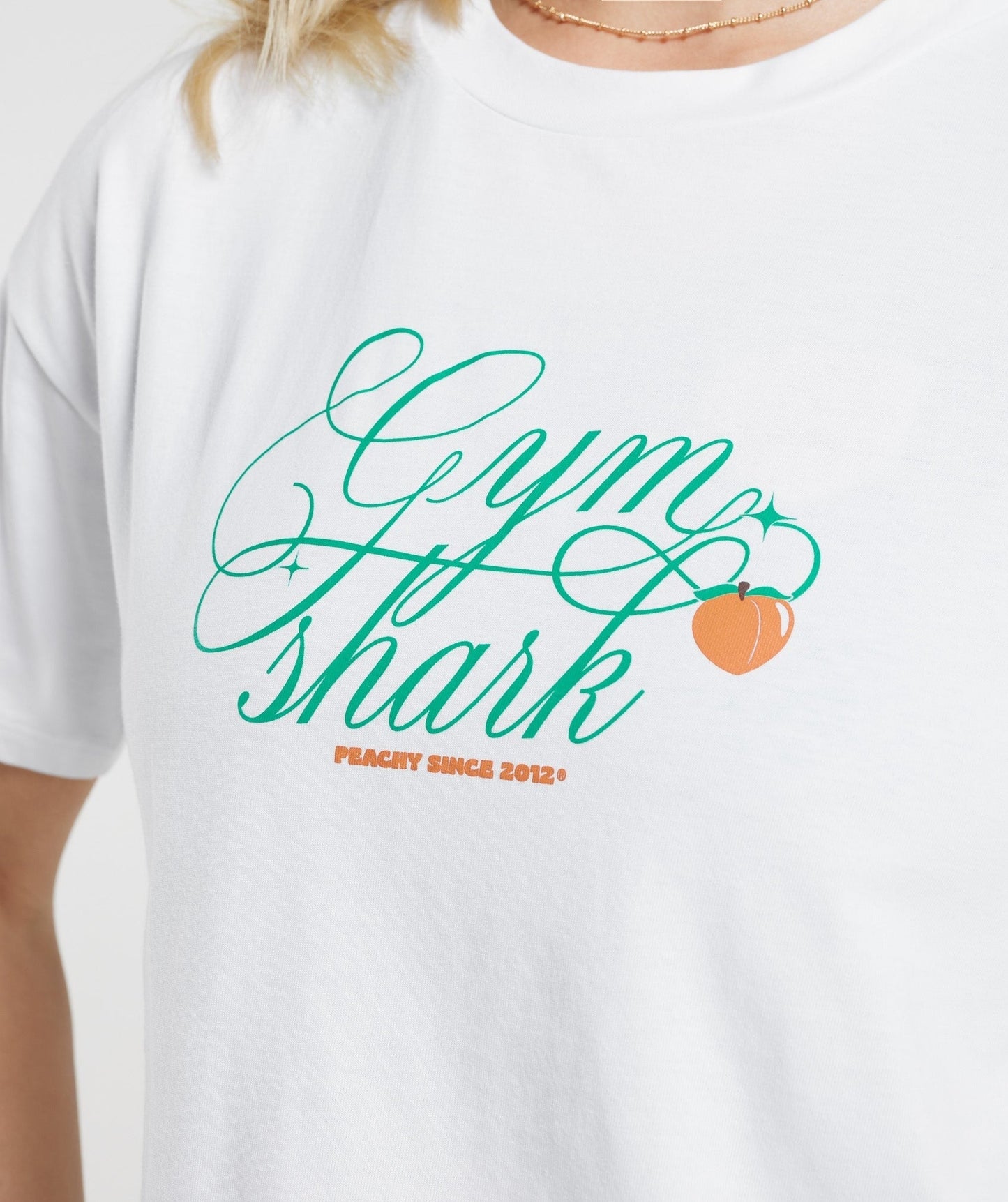 Gymshark Strong Peach Midi Top - White