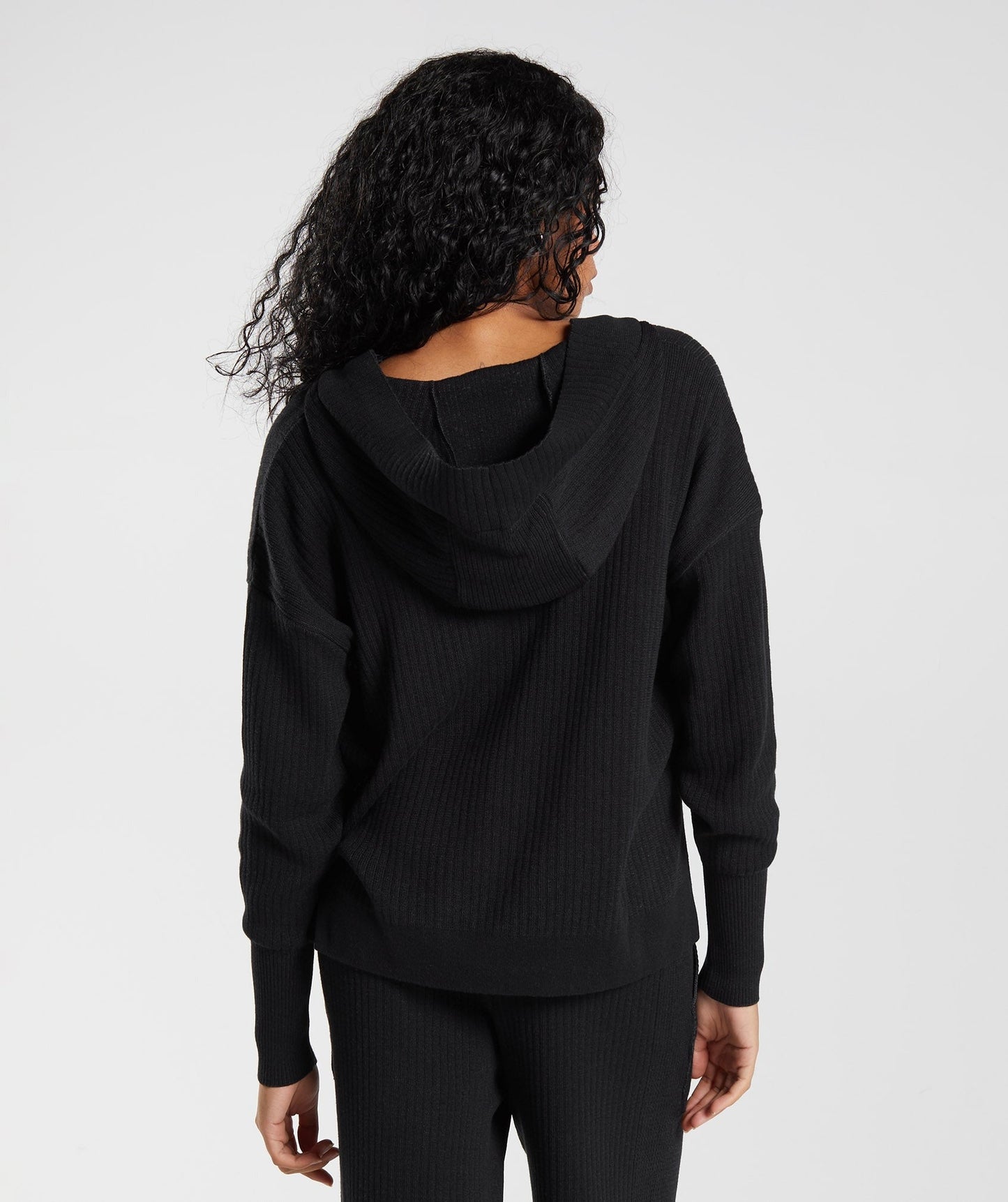 Gymshark Pause Knitwear Hoodie - Black/Onyx Grey