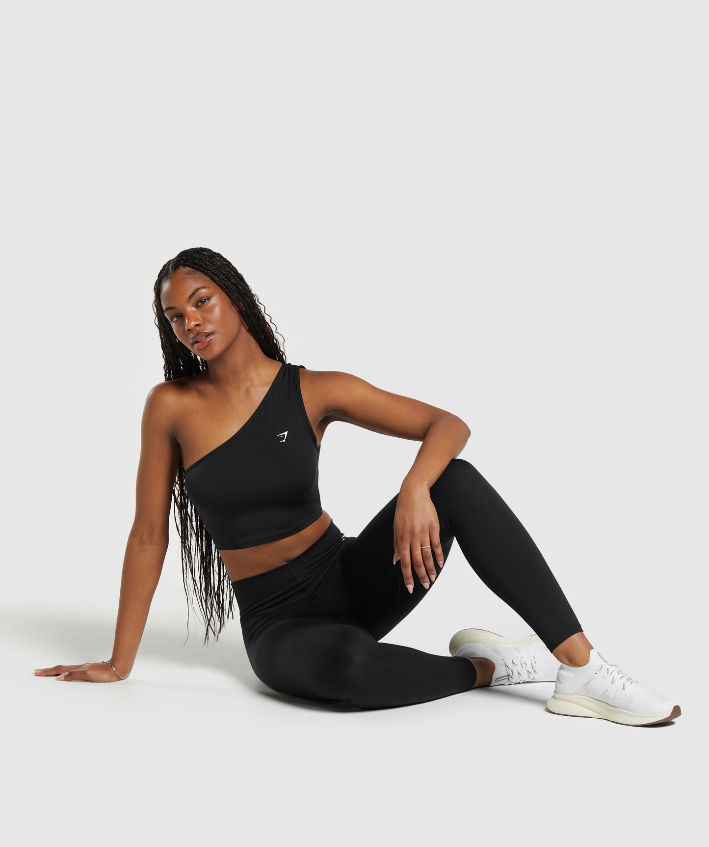 Gymshark Everyday One Shoulder Ruched Tank - Black