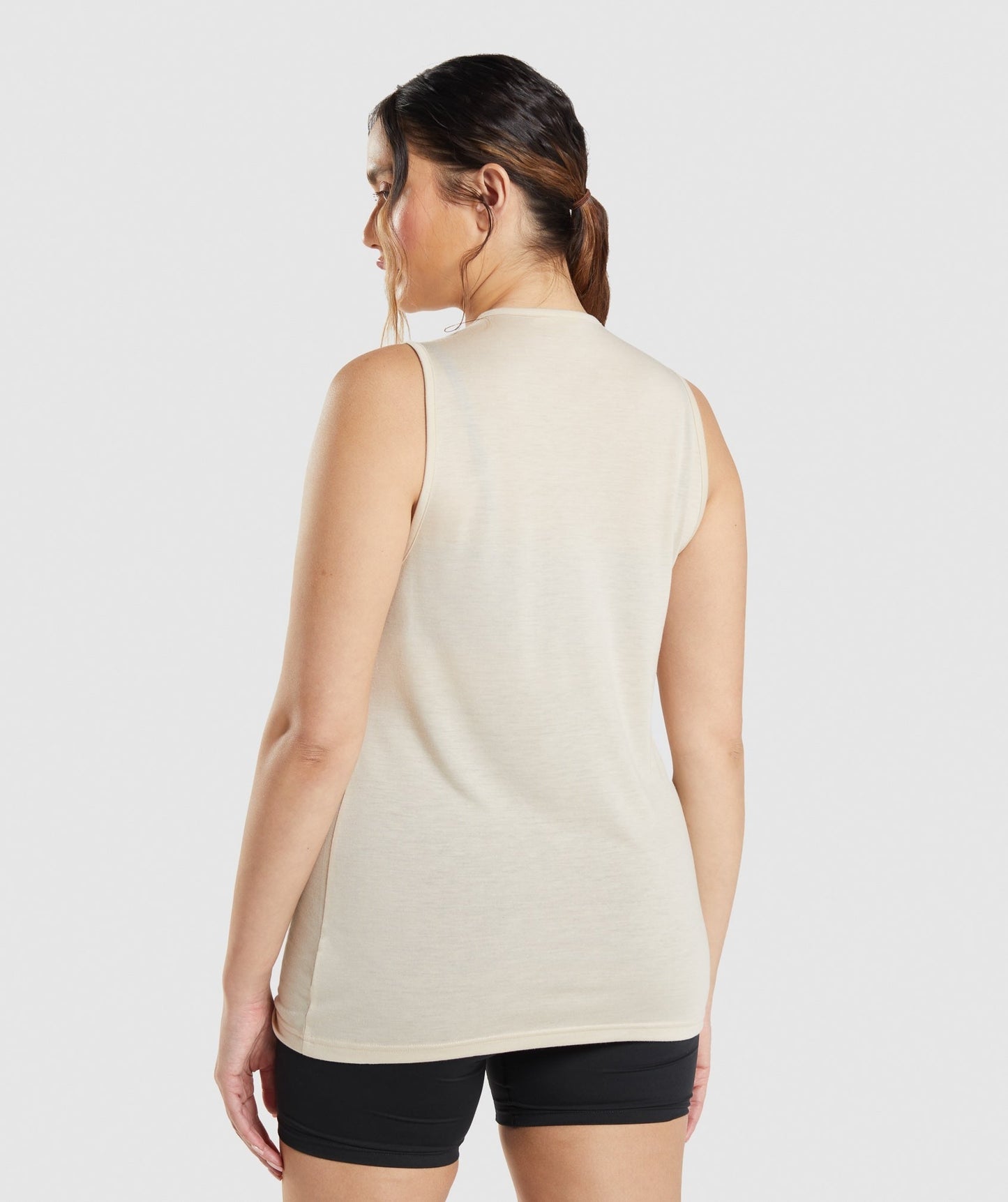 Gymshark Training Drop Arm Tank - Vanilla Brown