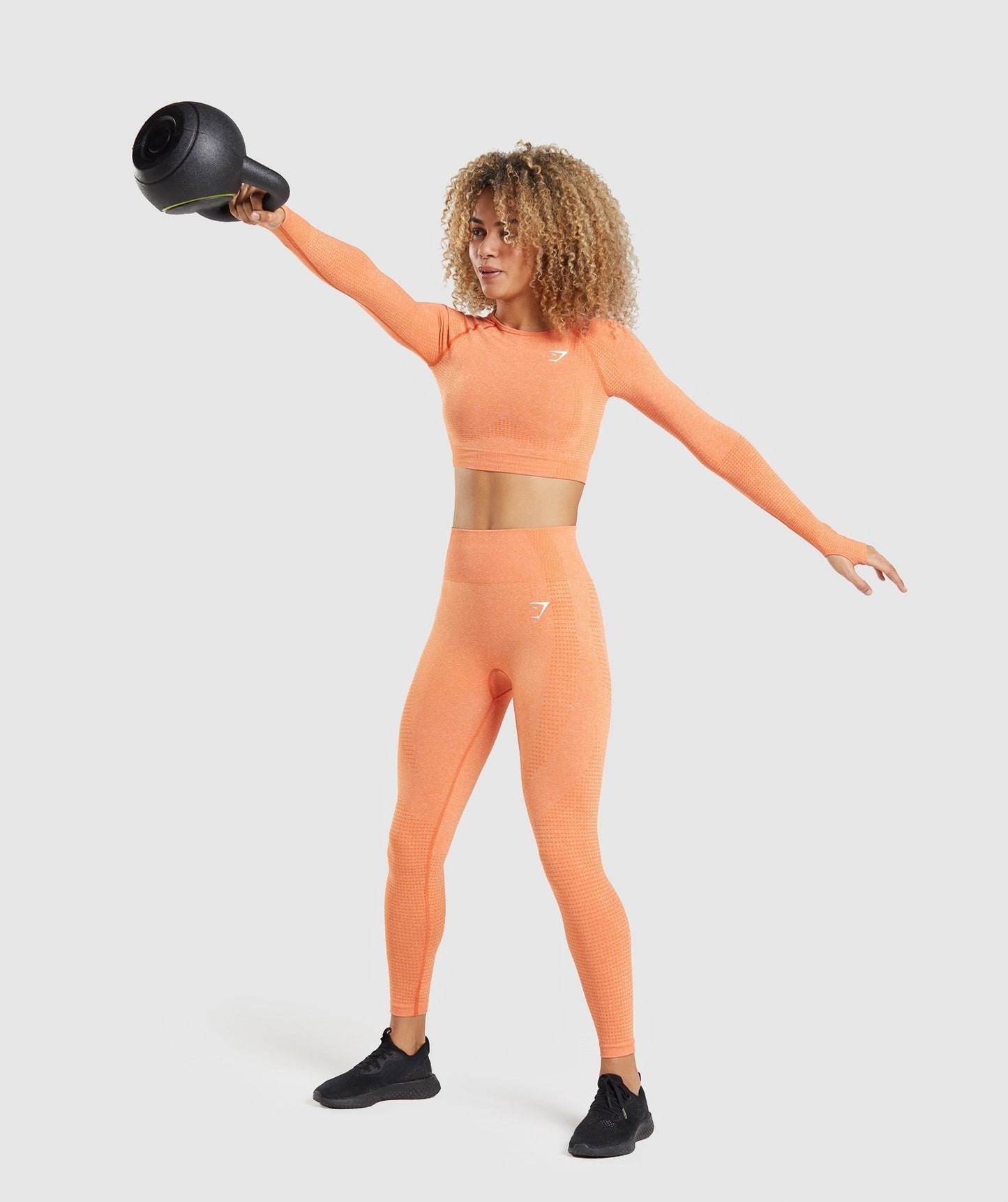Gymshark Vital Crop Top - Apricot Orange Marl