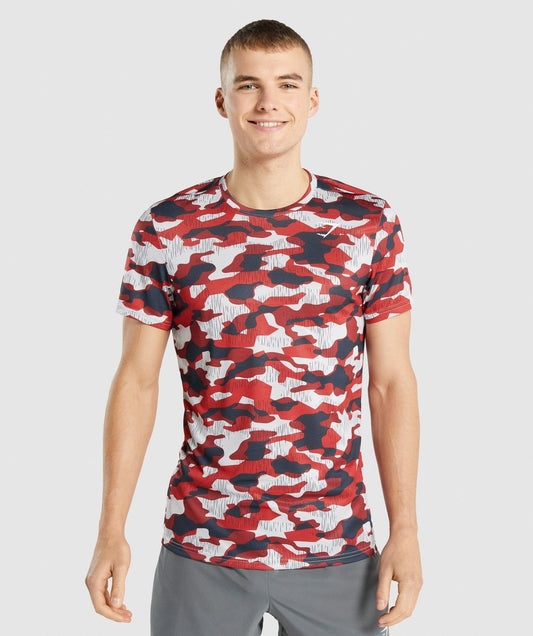 Gymshark Arrival T-Shirt - Red Print