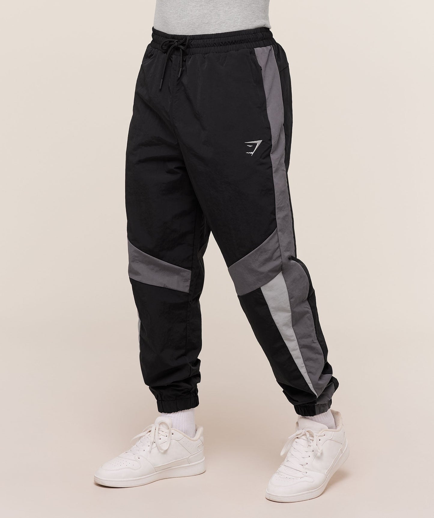 Gymshark Retro Track Pants - Black/Dark Grey/Smokey Grey