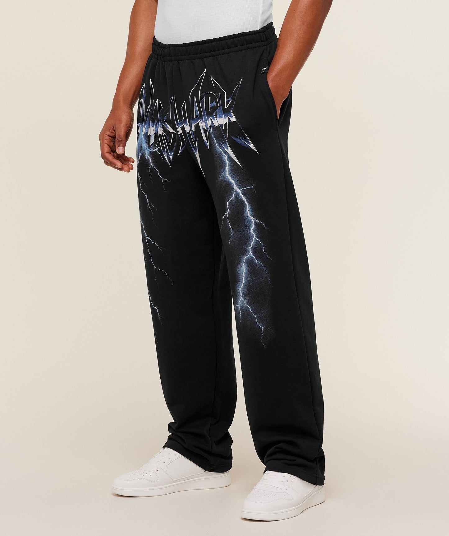 Gymshark Eagle Band Style Graphic Straight Leg Pants - GS Black