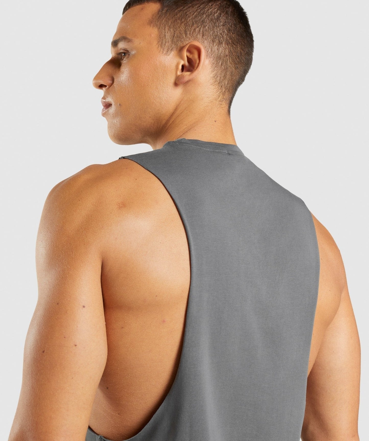 Gymshark Central Drop Arm Tank - Charcoal