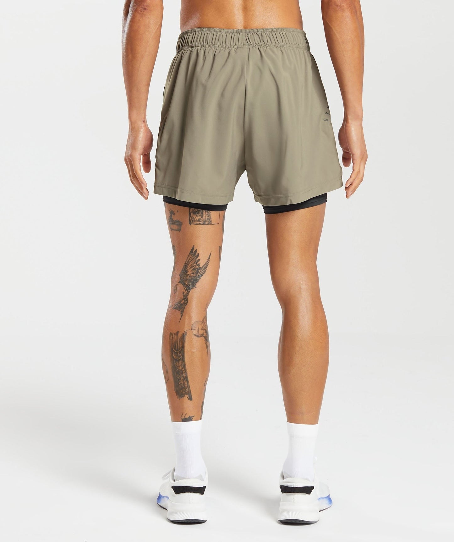 Gymshark Sport 5" 2 in 1 Shorts - Linen Brown/Black
