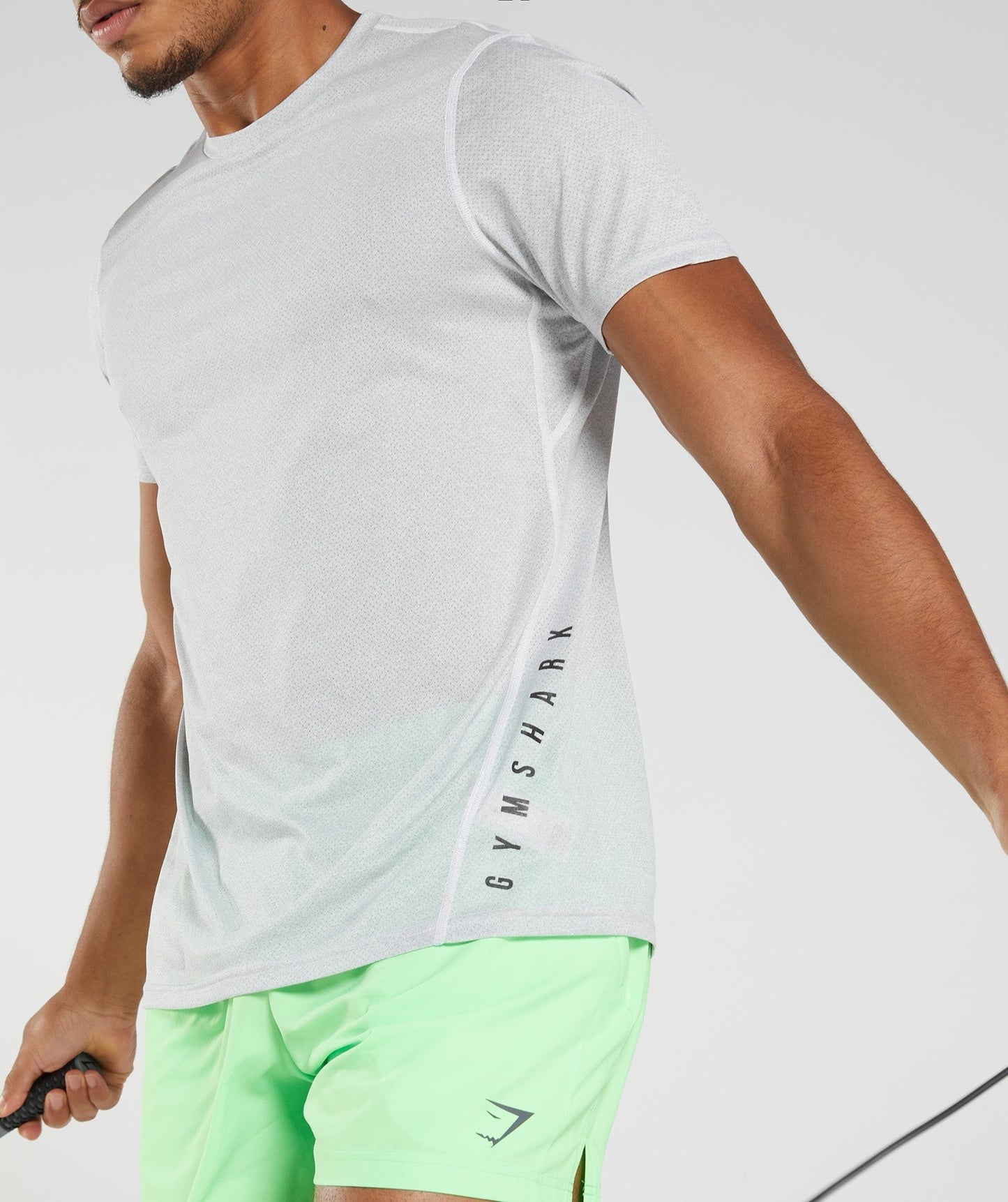 Gymshark Sport T-Shirt - White/Smokey Grey Marl