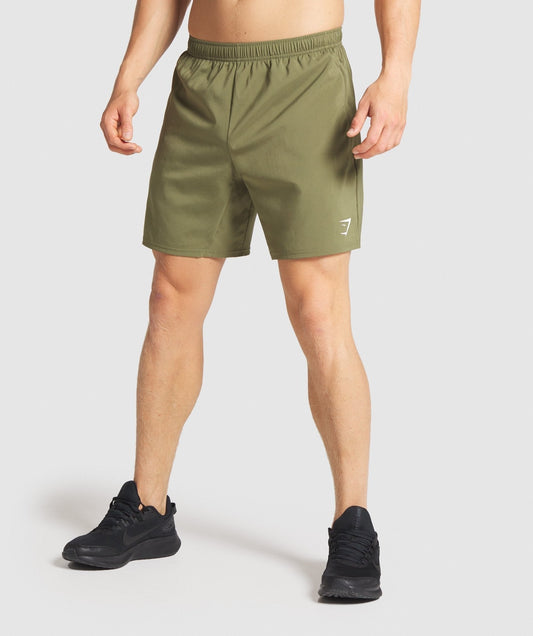 Gymshark Arrival Zip Pocket Shorts - Dark Green