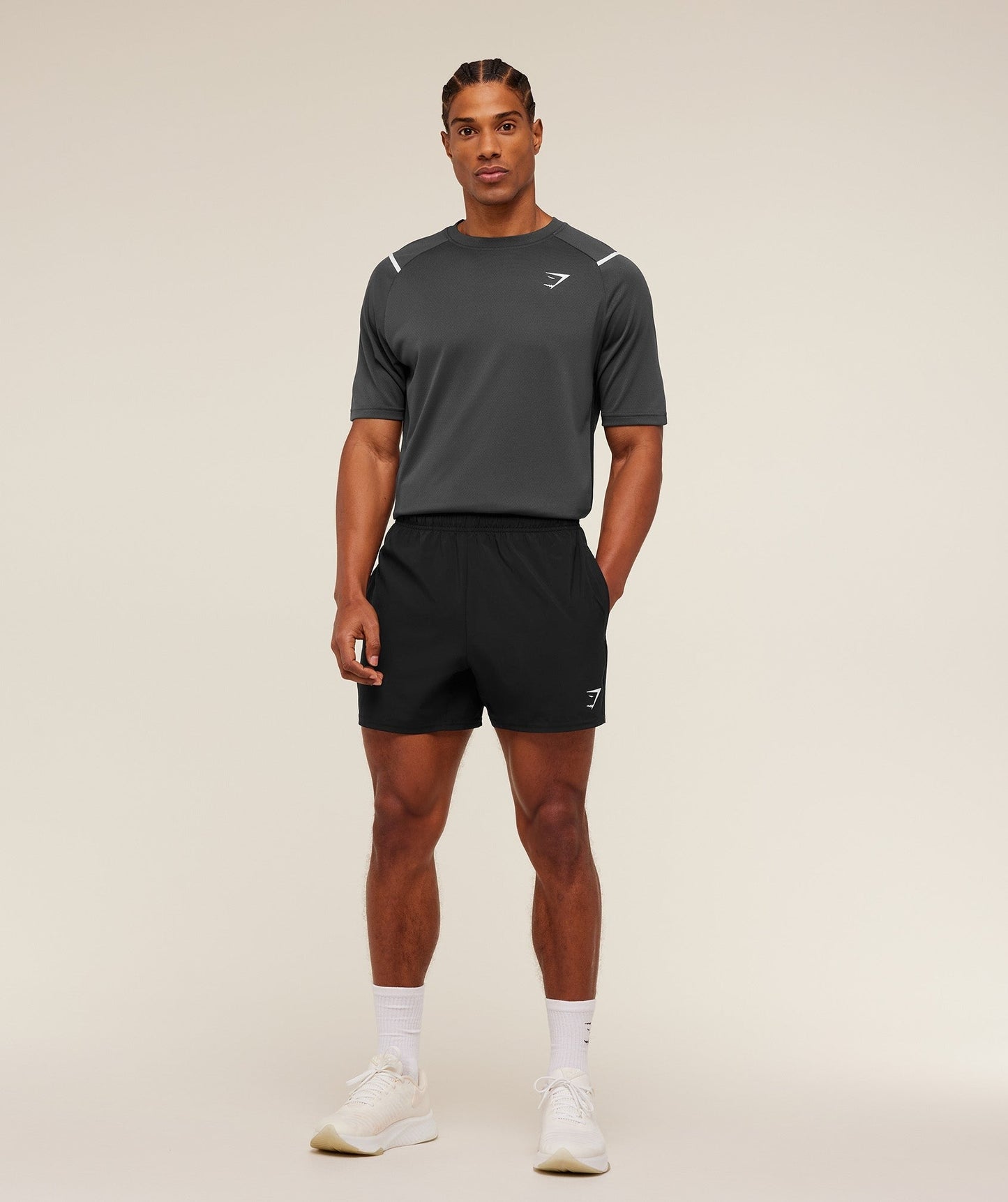Gymshark Arrival Contrast T-Shirt - Grey/Black