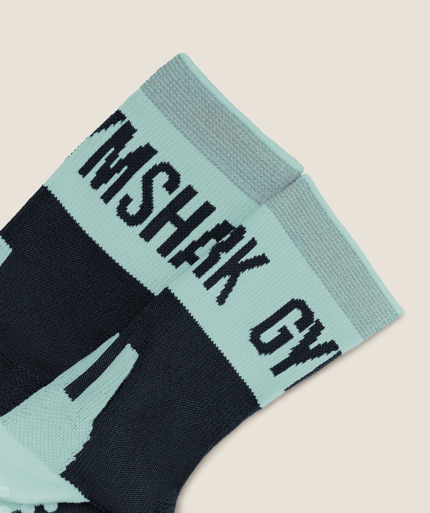 Gymshark Hybrid Training Grip Socks Single - Black/Pop Turquoise