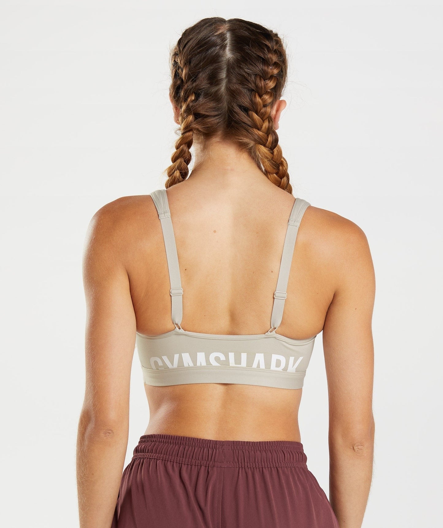 Gymshark FRACTION SPORTS BRA - Pebble Grey