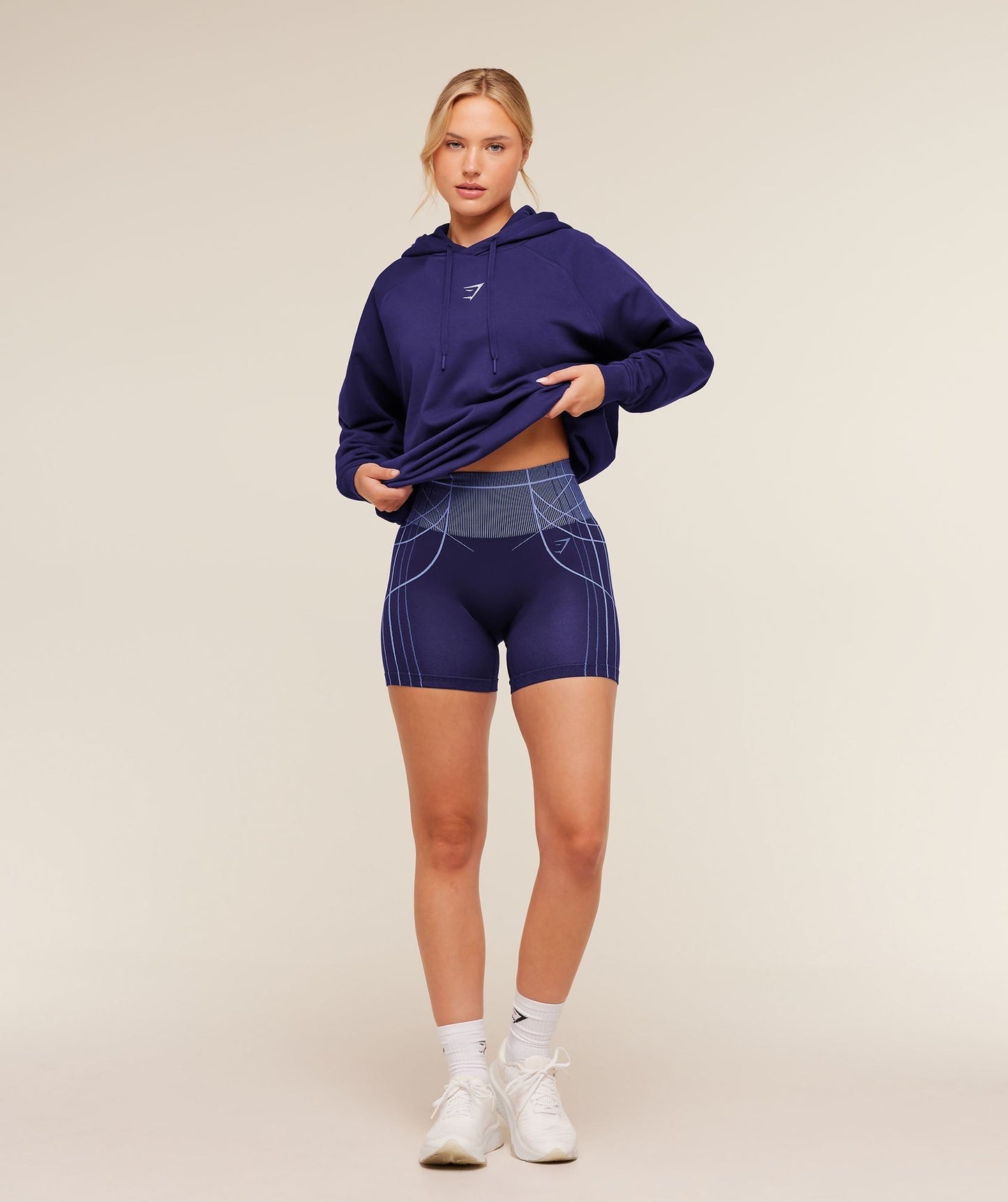 Gymshark Training Oversized Fleece Hoodie - Indigo Purple