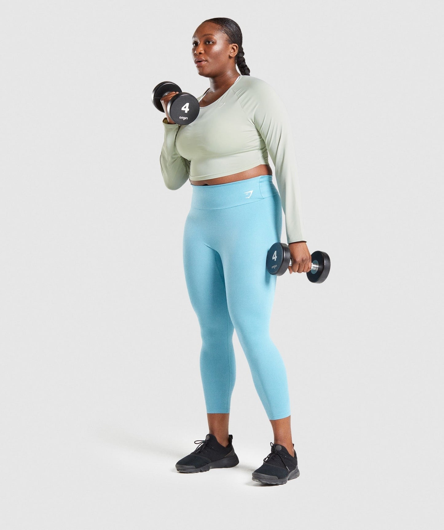 Gymshark Training Long Sleeve Crop Top - Light Green