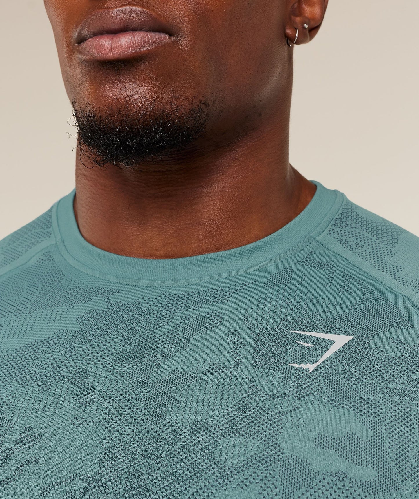 Gymshark Geo Seamless T-Shirt - Storm Blue / Stealth Blue