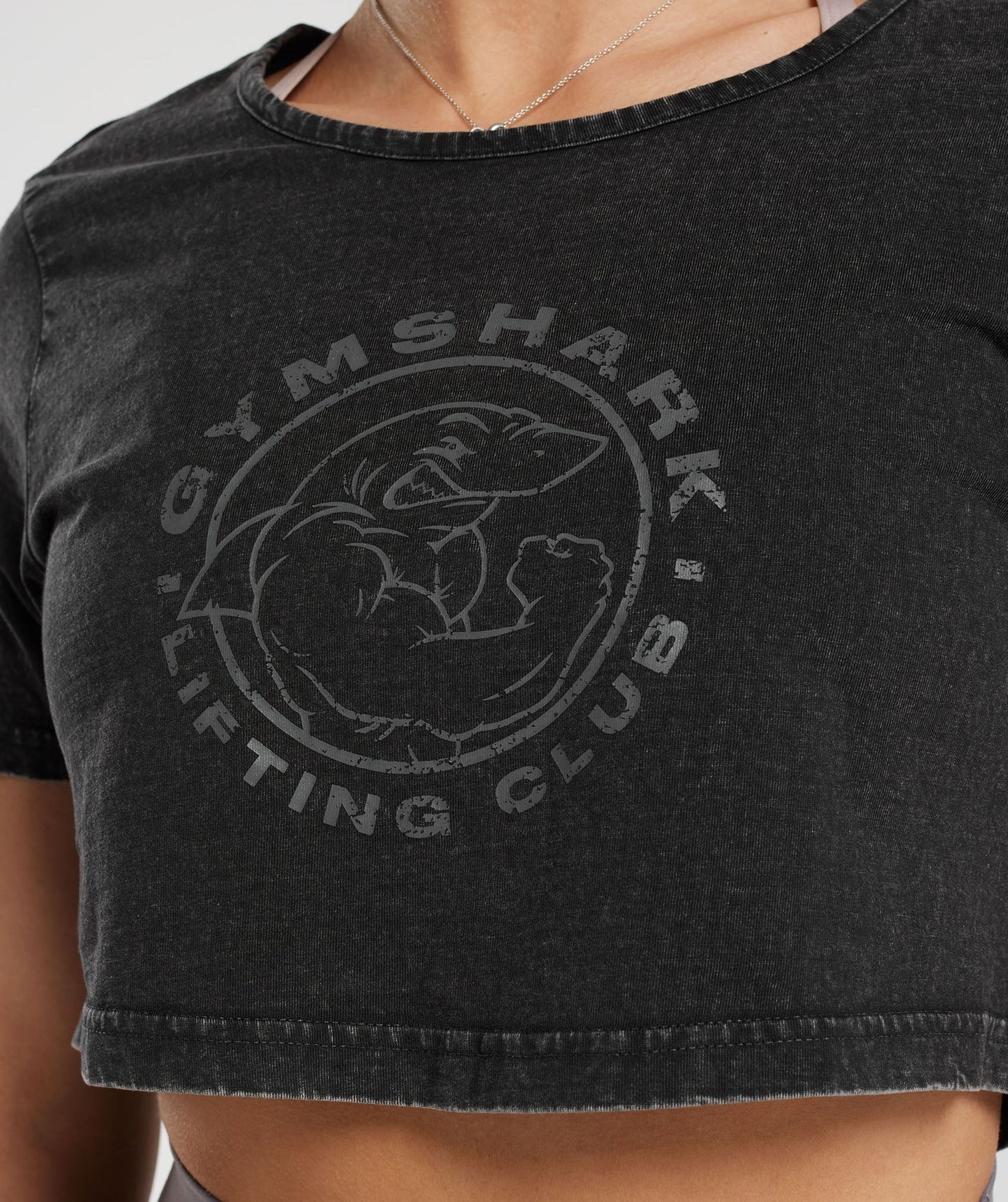 Gymshark Legacy Washed Crop Top - Black