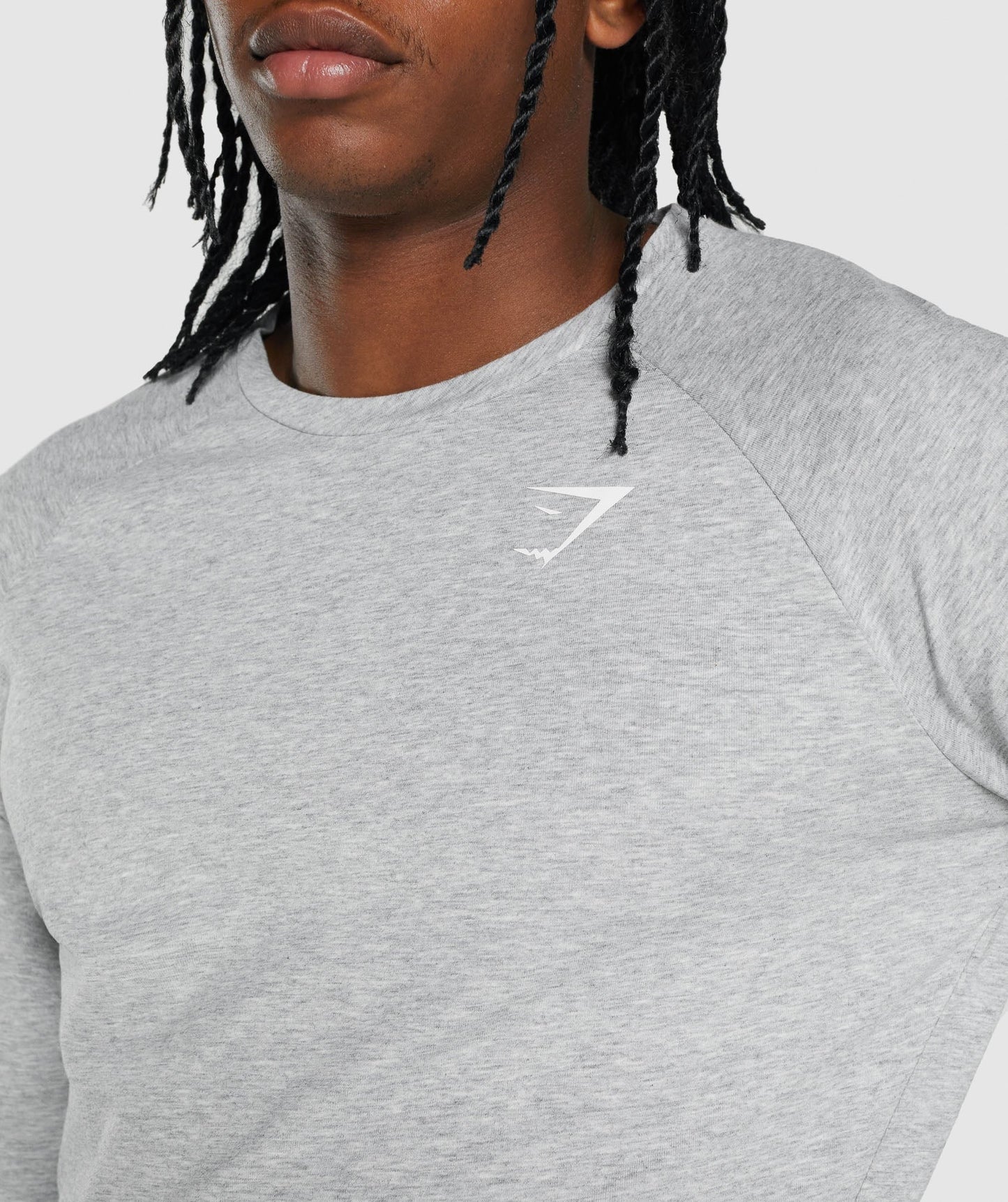 Gymshark Critical 2.0 Long Sleeve T-Shirt - Light Grey Marl