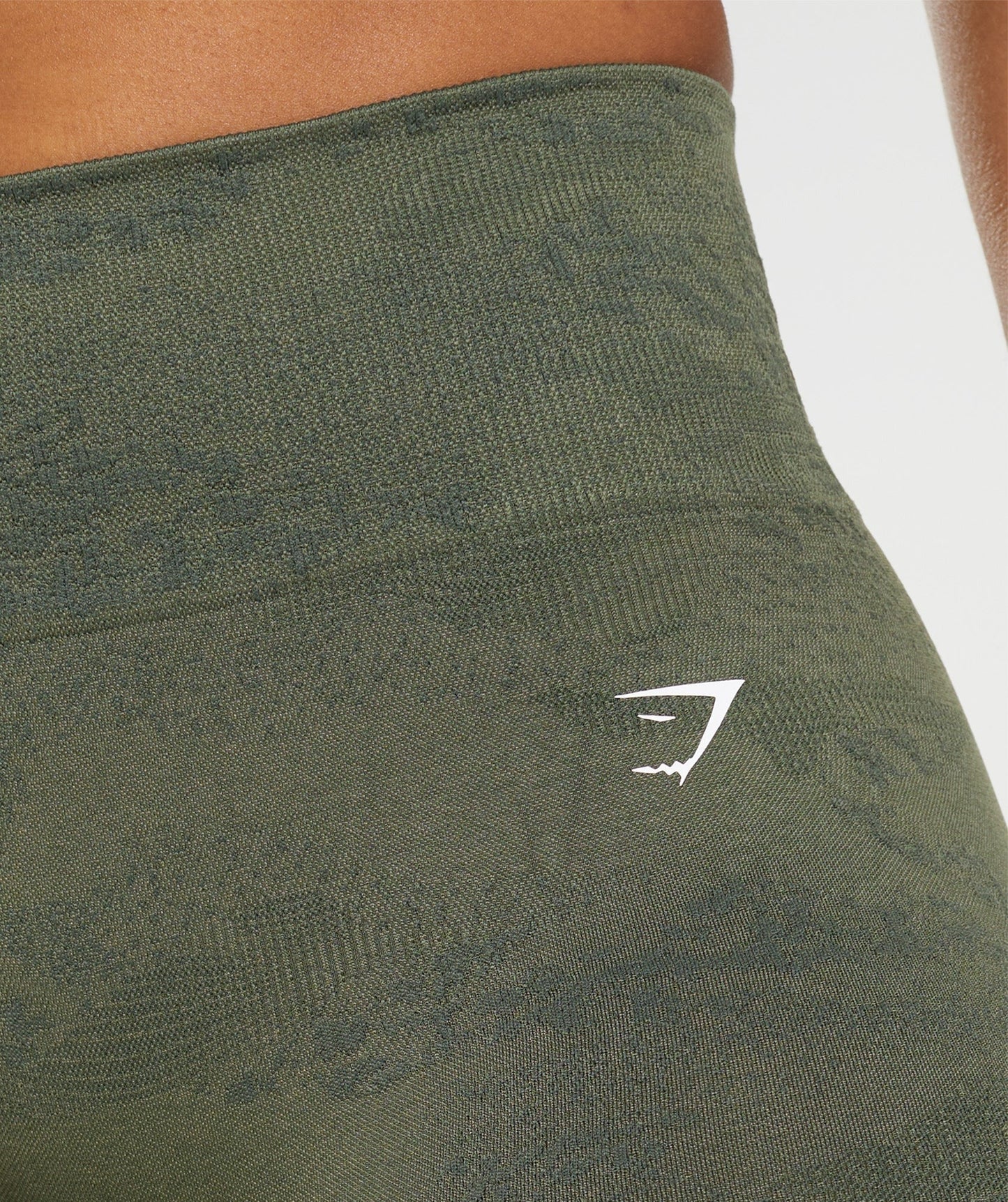 Gymshark Adapt Camo Seamless Shorts - Moss Olive/Core Olive