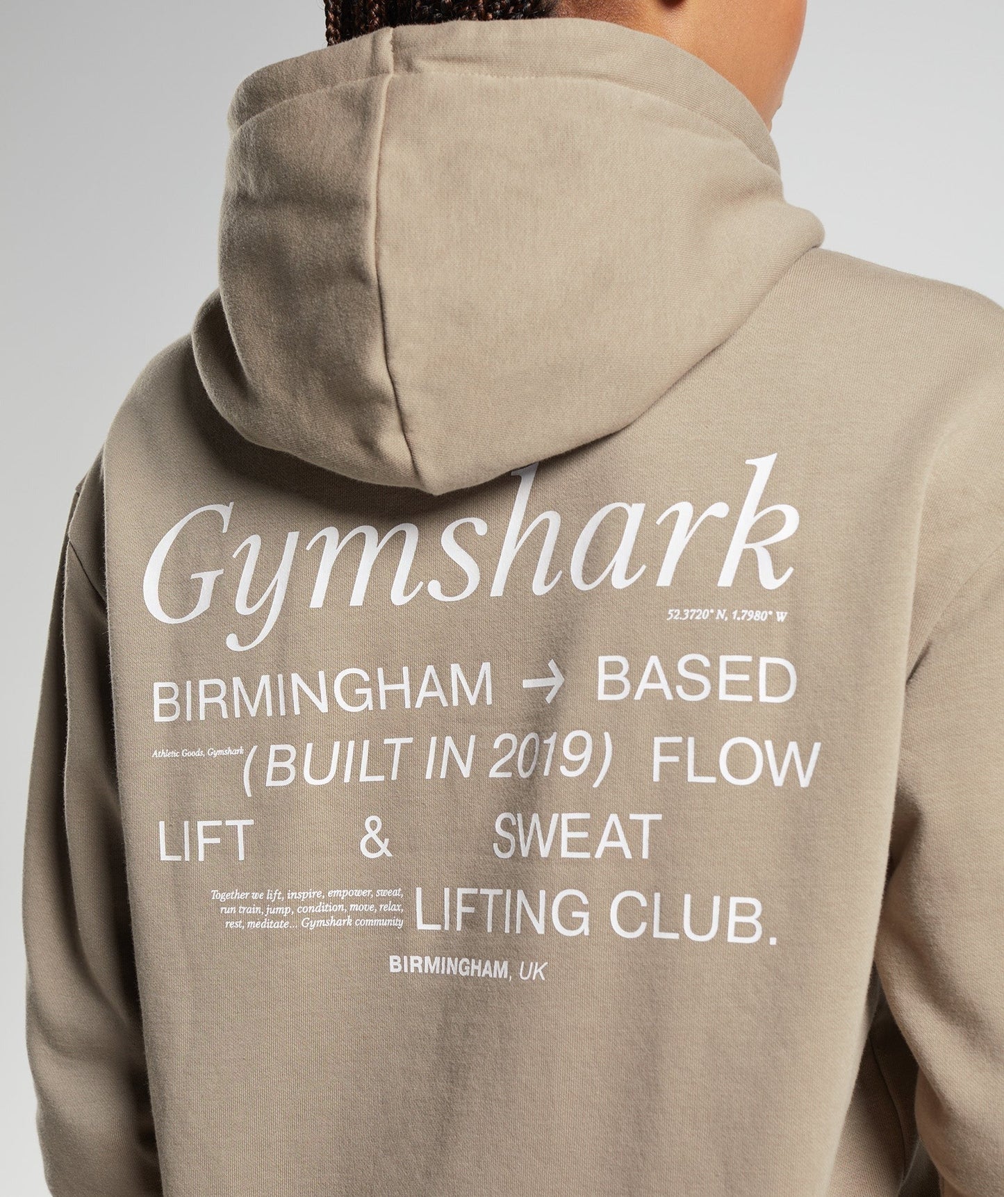 Gymshark Social Club Oversized Hoodie - Cement Brown
