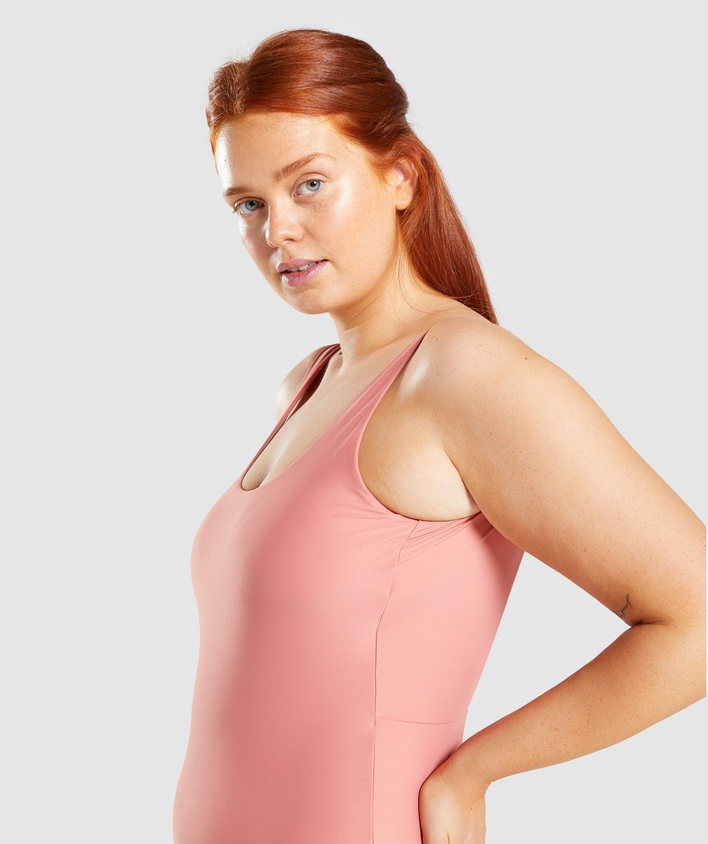 Gymshark Open Back Swimsuit - Light Pink