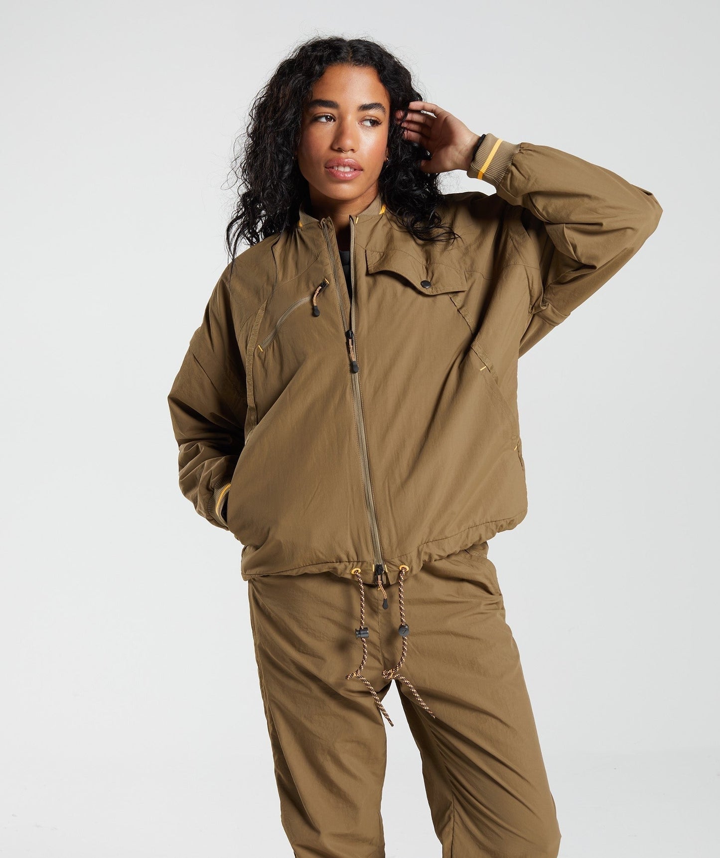 Gymshark Retake Woven Jacket - Puddle Brown