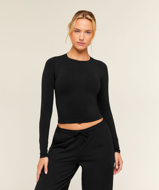 Gymshark FeatherForm Long Sleeve T-Shirt - Black