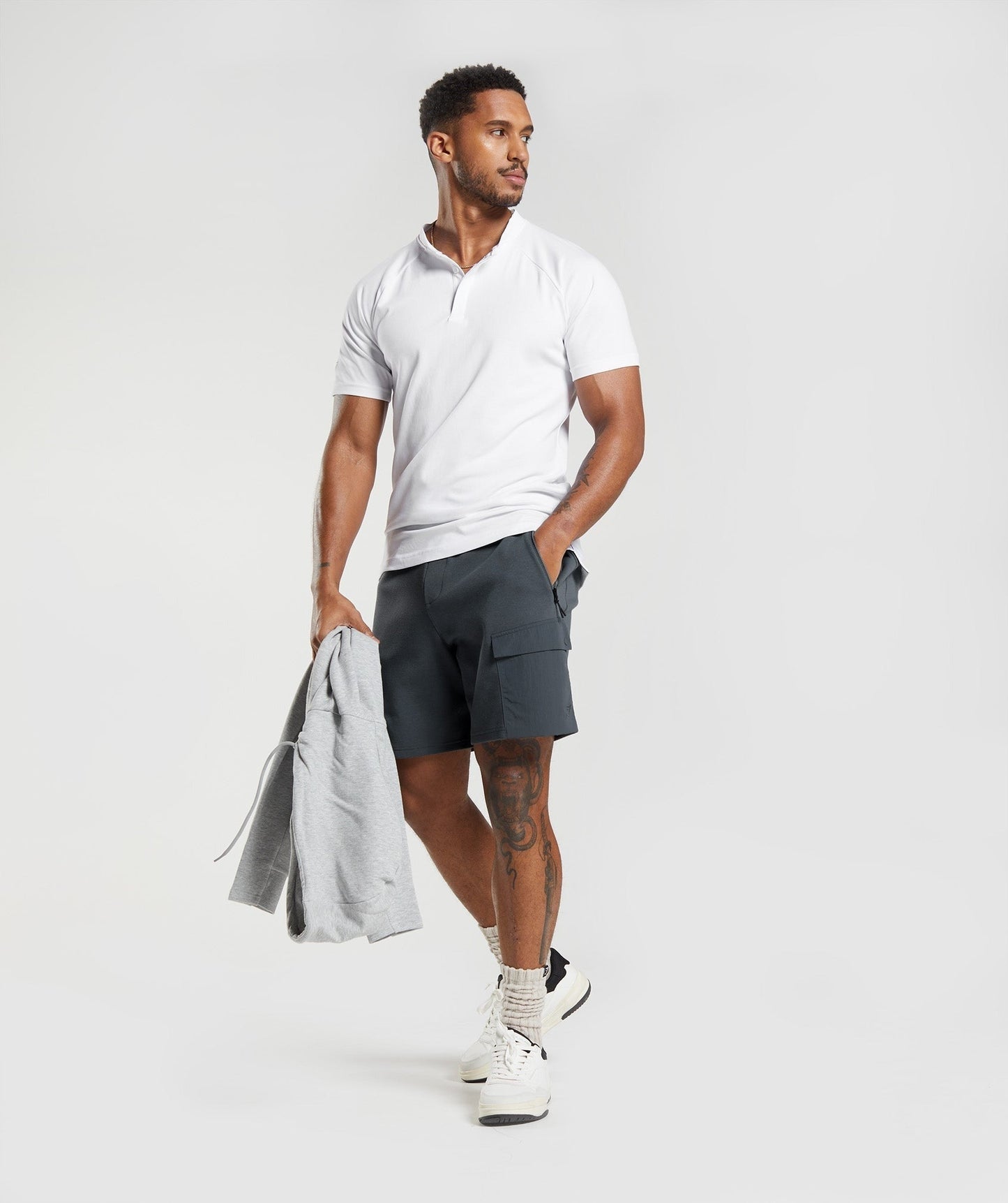 Gymshark Rest Day Commute Polo Shirt - White