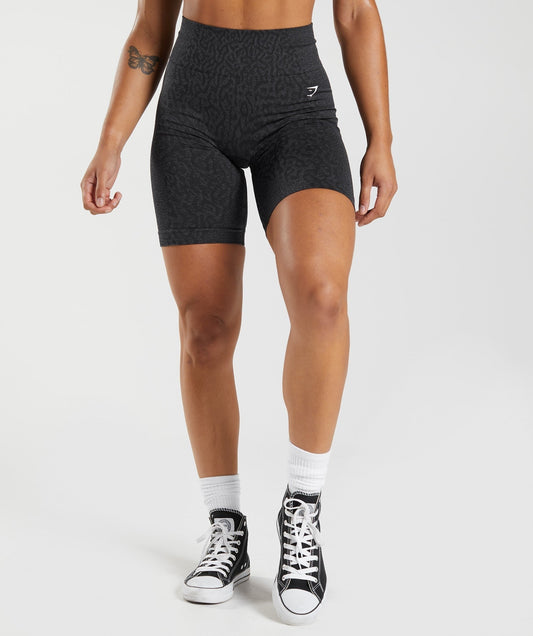 Gymshark Adapt Animal Seamless Cycling Shorts - Reef | Black