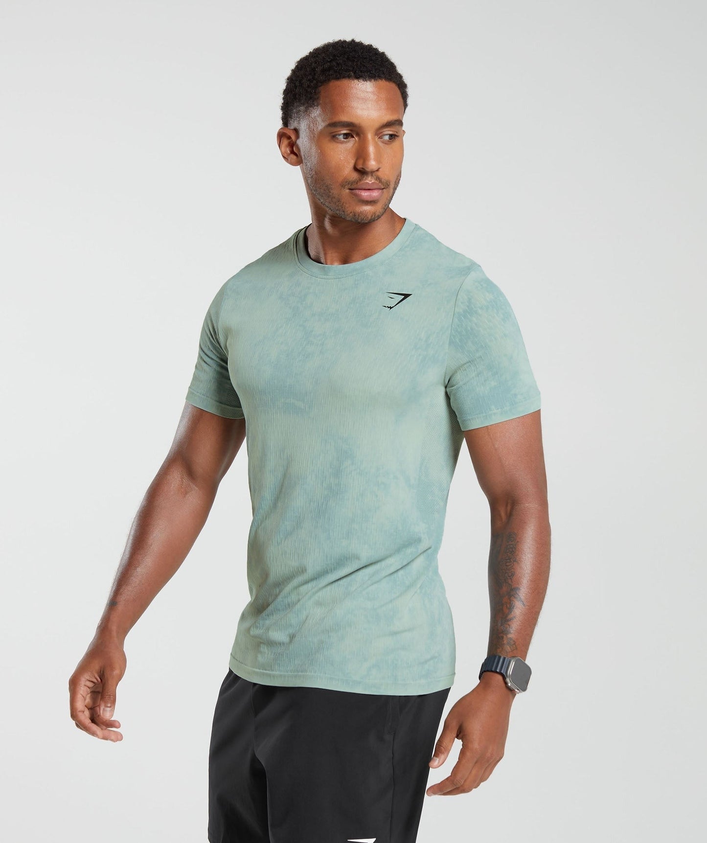 Gymshark Washed Seamless T-Shirt - Blue
