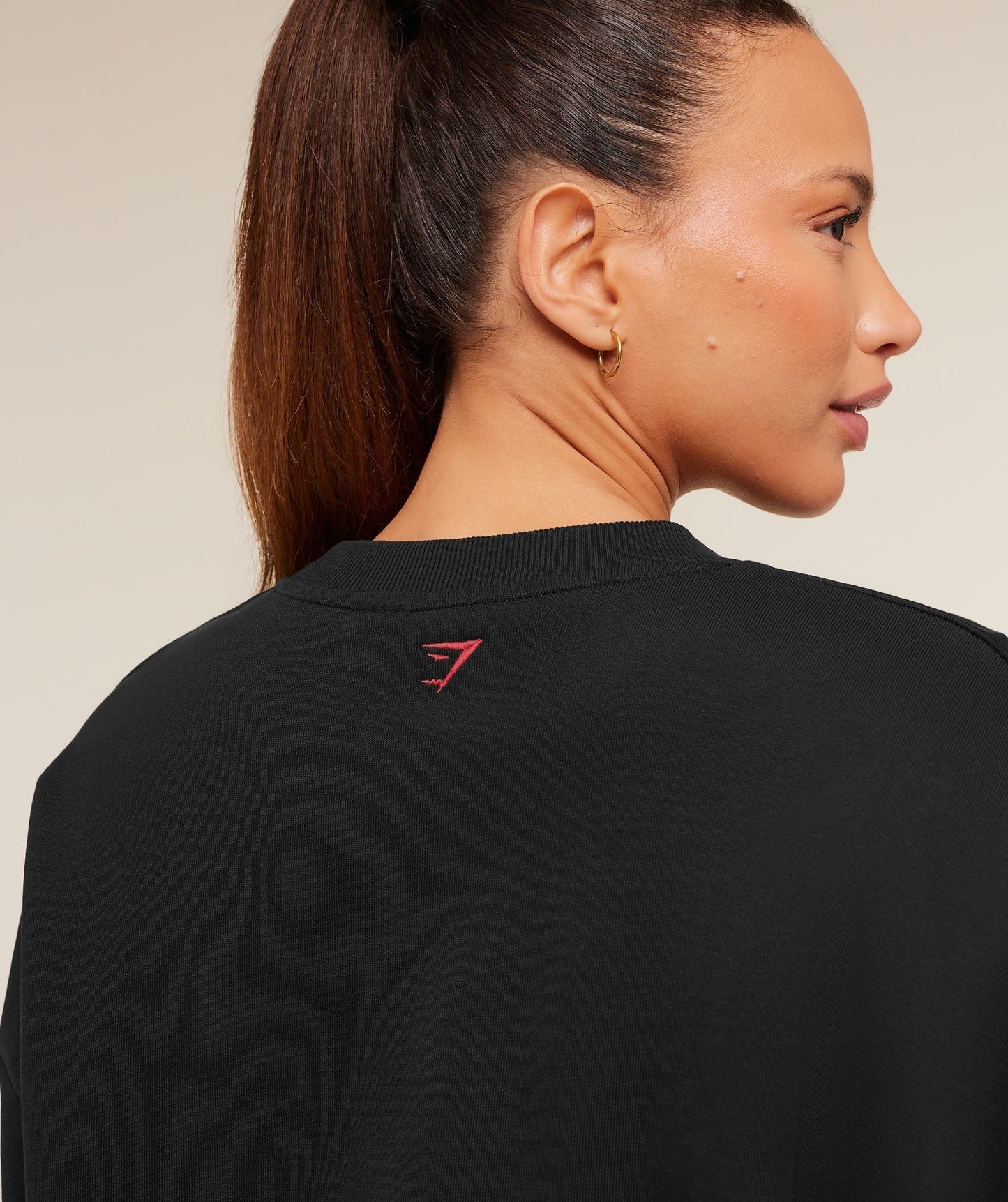 Gymshark Collegiate Graphic Crew Neck Pullover - Black