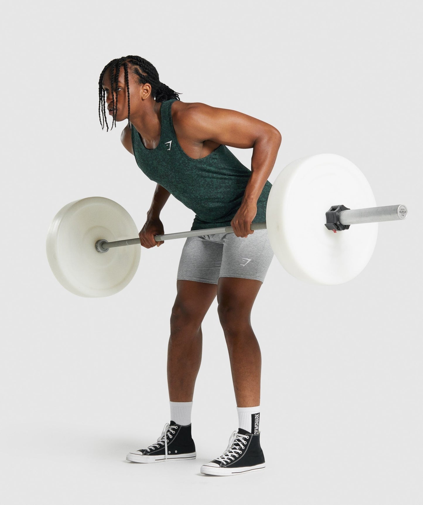 Gymshark Critical Tank - Dark Green Print