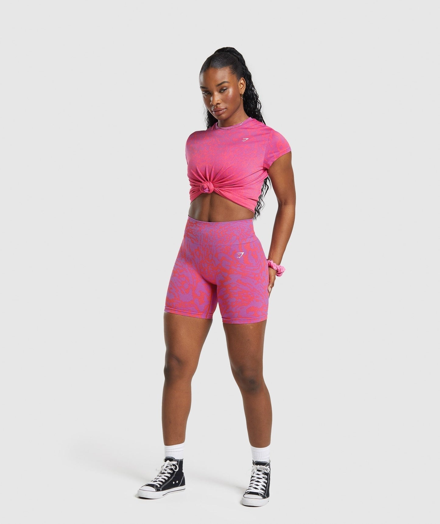 Gymshark Adapt Safari Seamless Faded T-Shirt - Shelly Pink/Fly Coral