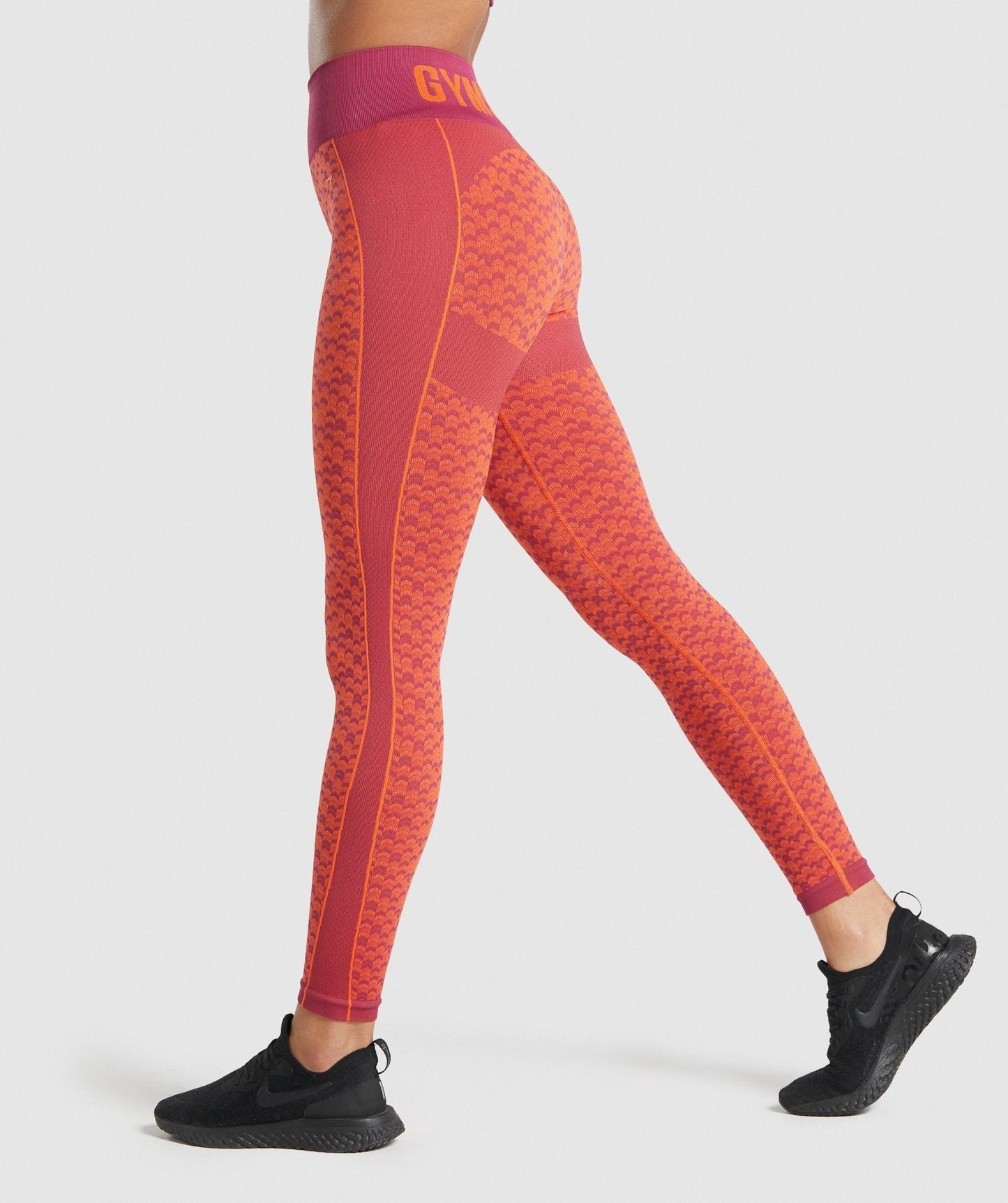 Gymshark WTFlex Seamless High Waisted Leggings - Chevron | Pink