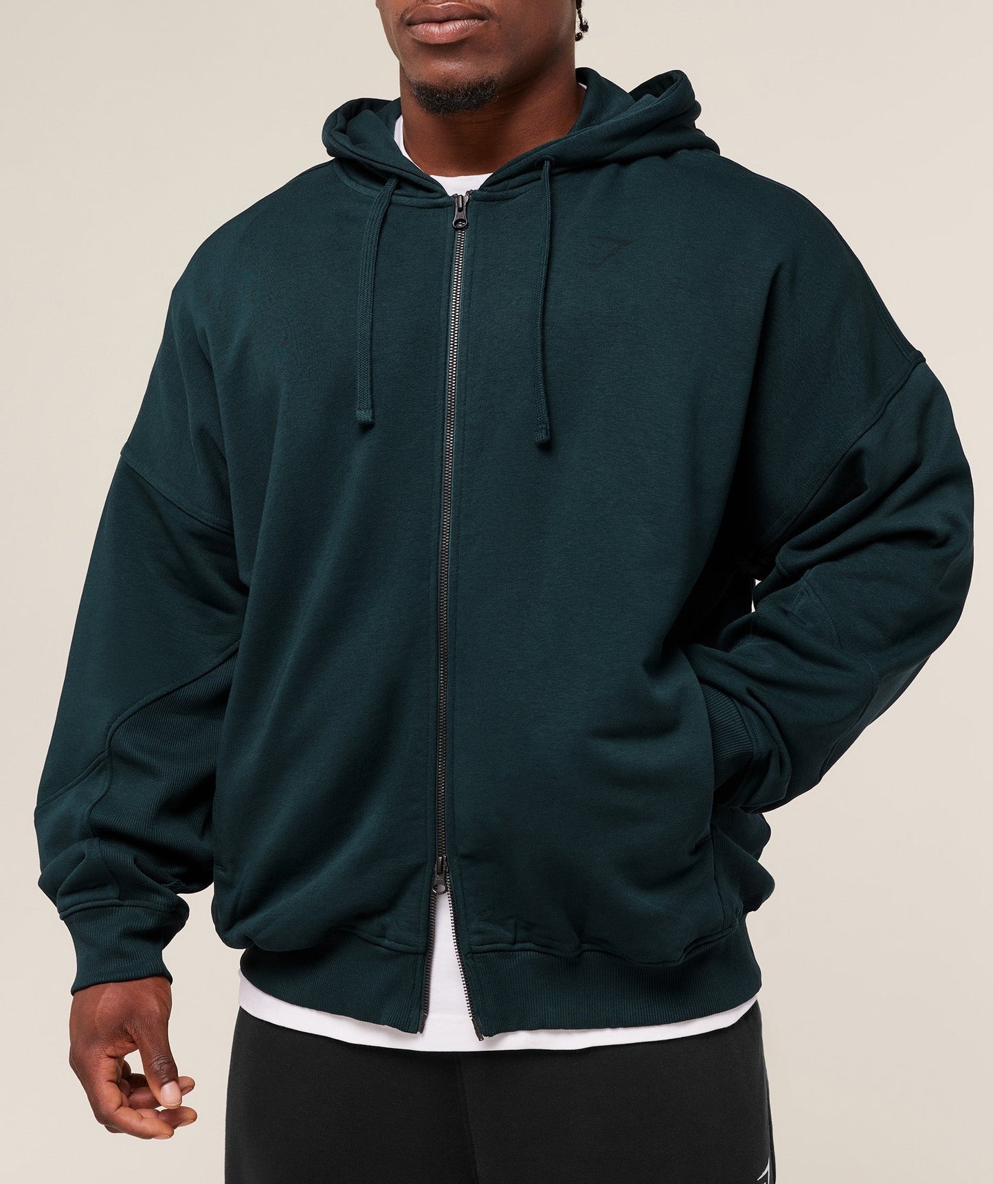 Gymshark Power Zip Up Hoodie - Deep Petrol Blue
