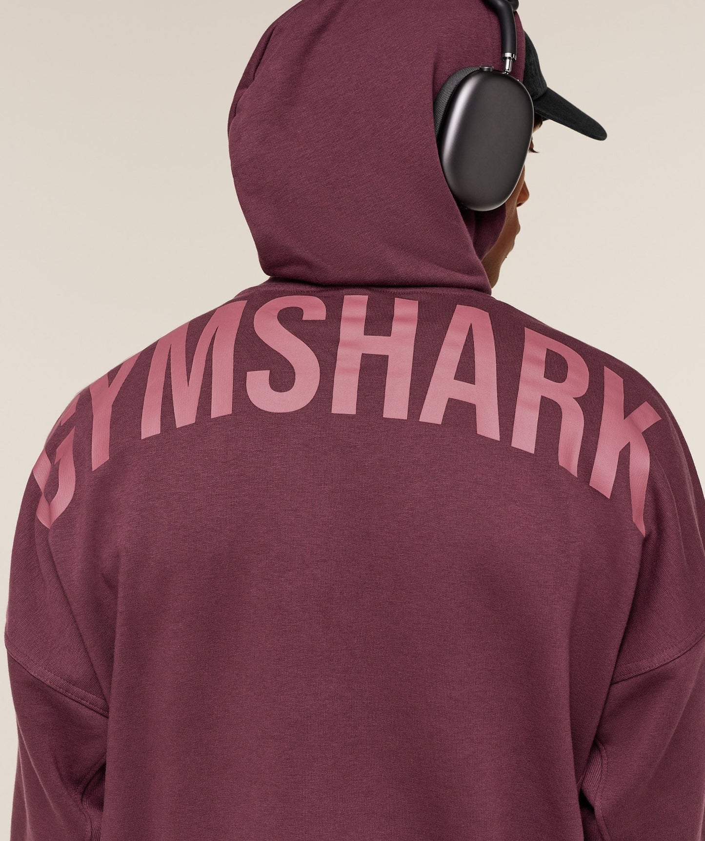Gymshark Power Oversized Hoodie - GS Impact Burgundy