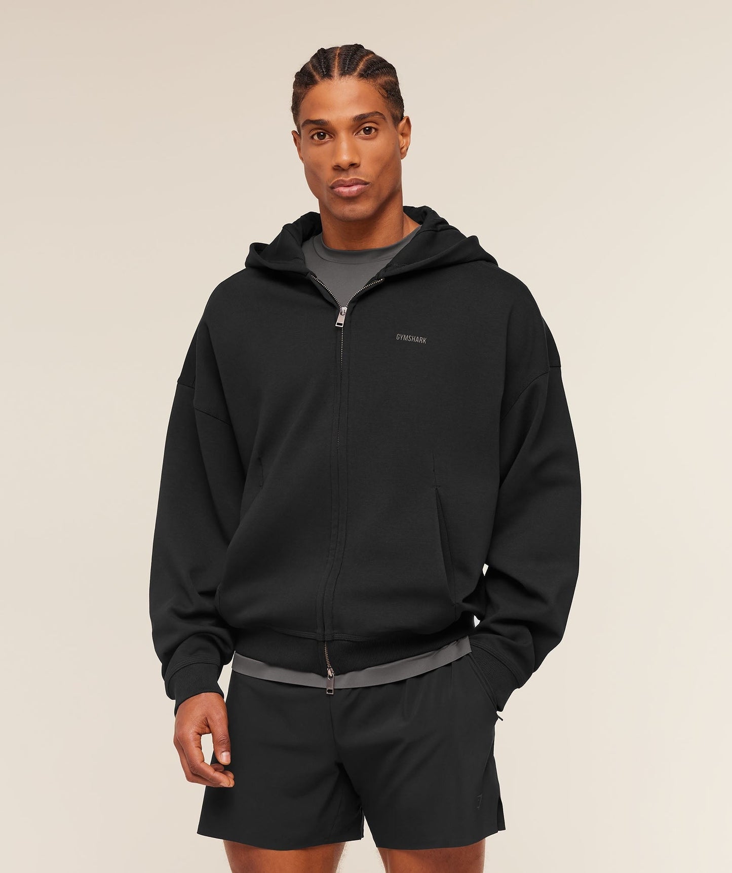 Gymshark Evolve Lightweight Zip Through Hoodie - Black