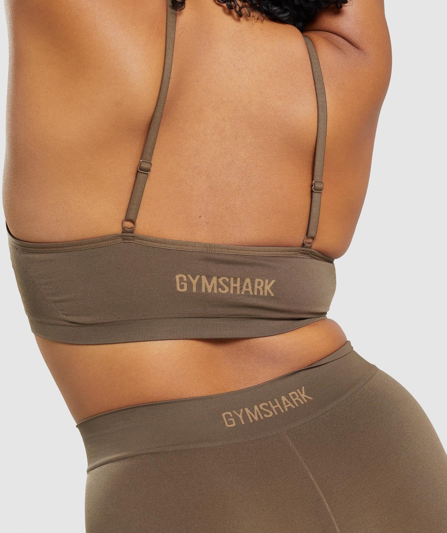 Gymshark Seamless Scoop Neck Bralette - Walnut Brown