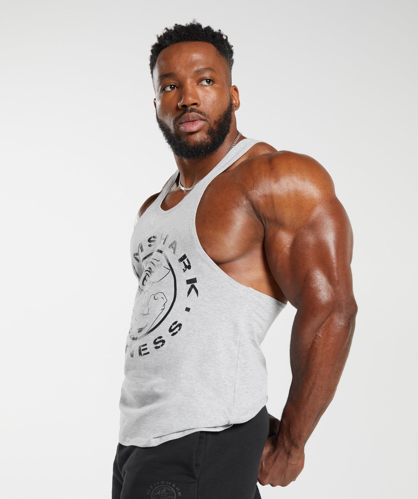 Gymshark Legacy Stringer - Light Grey Marl