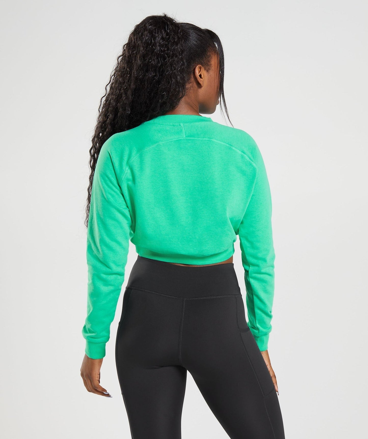 Gymshark Training Crop Sweater - Tropic Green