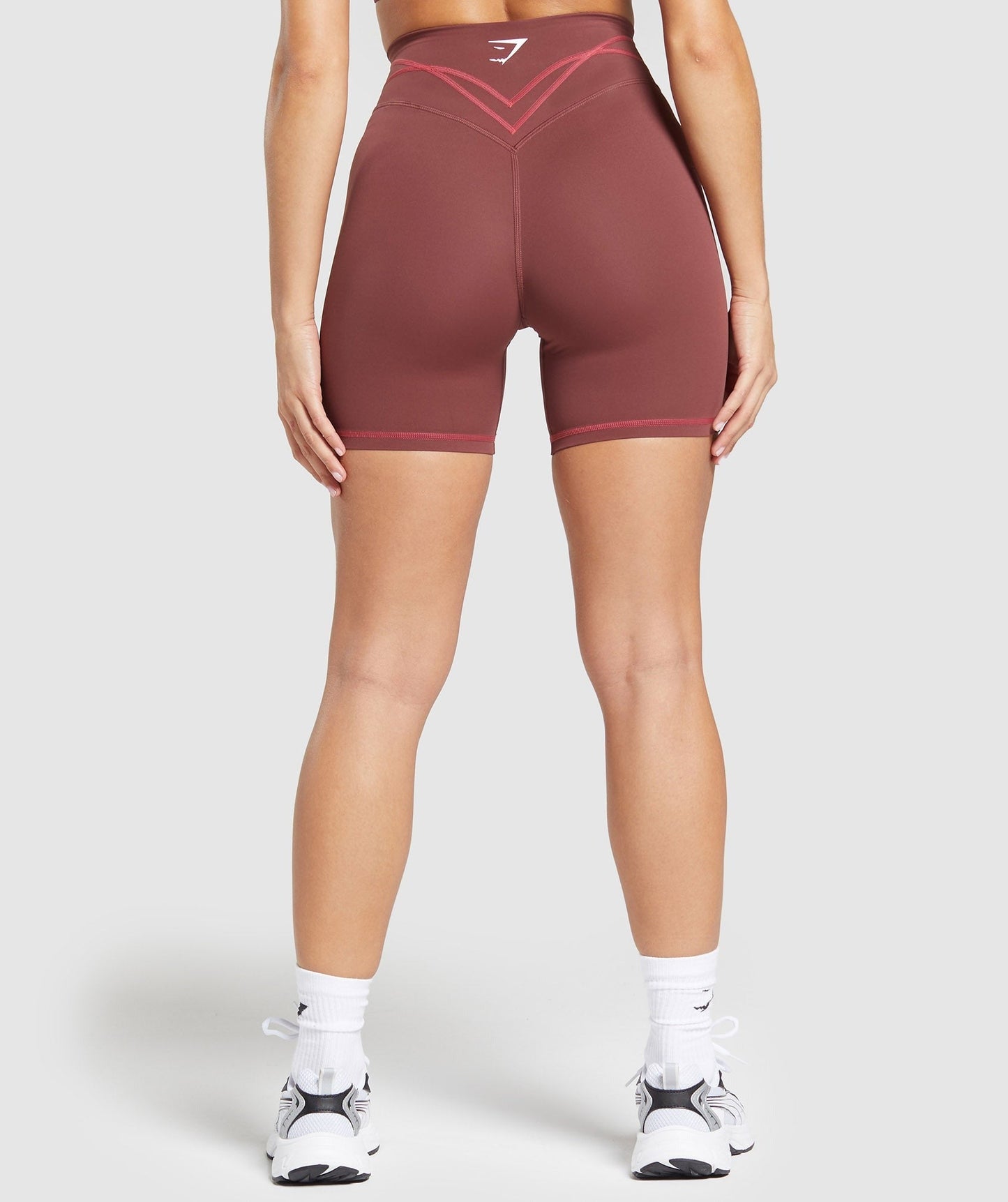 Gymshark Stitch Feature Shorts - Burgundy Brown