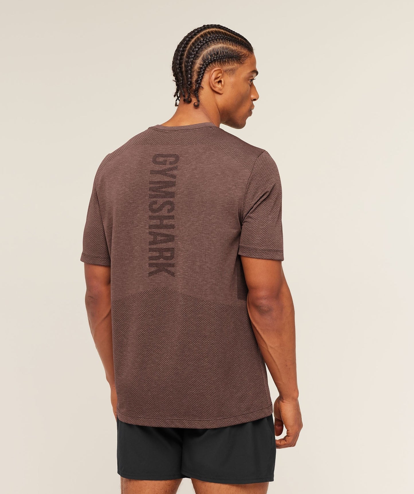 Gymshark Lightweight Seamless T-Shirt - Soft Brown/Marl