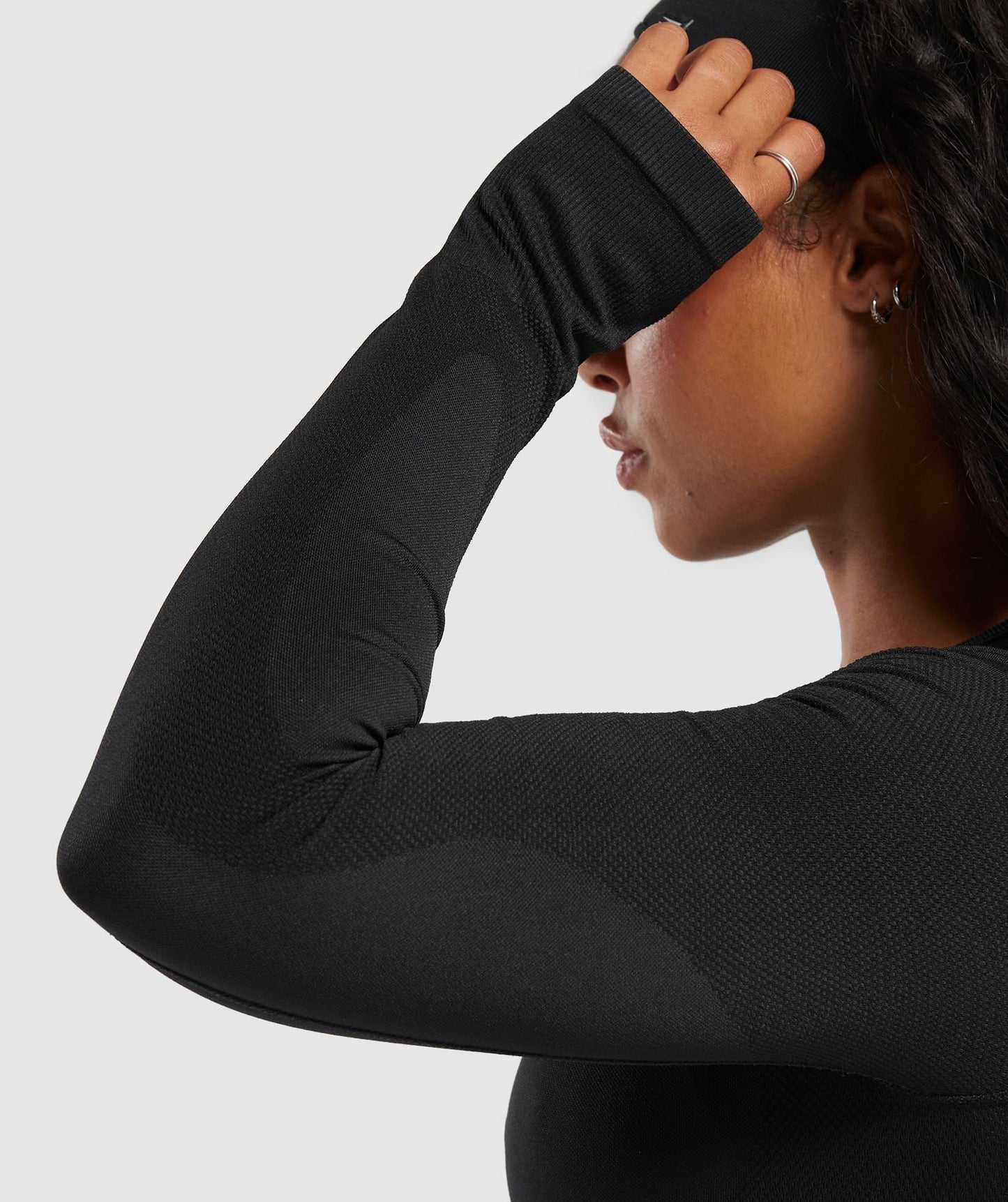 Gymshark Flex Long Sleeve Crop Top - Black
