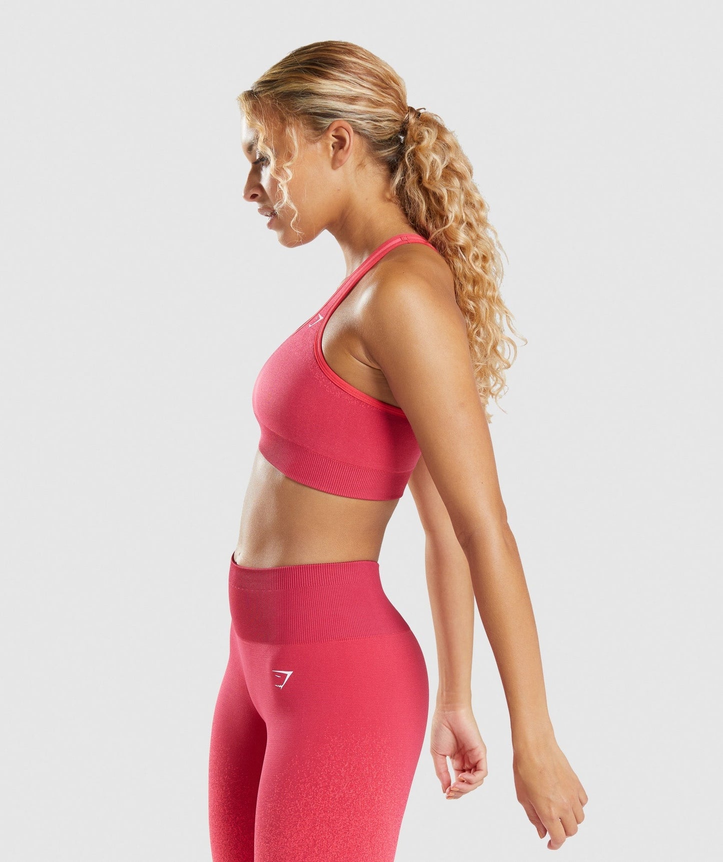 Gymshark Adapt Ombre Seamless Sports Bra - Pink/Red