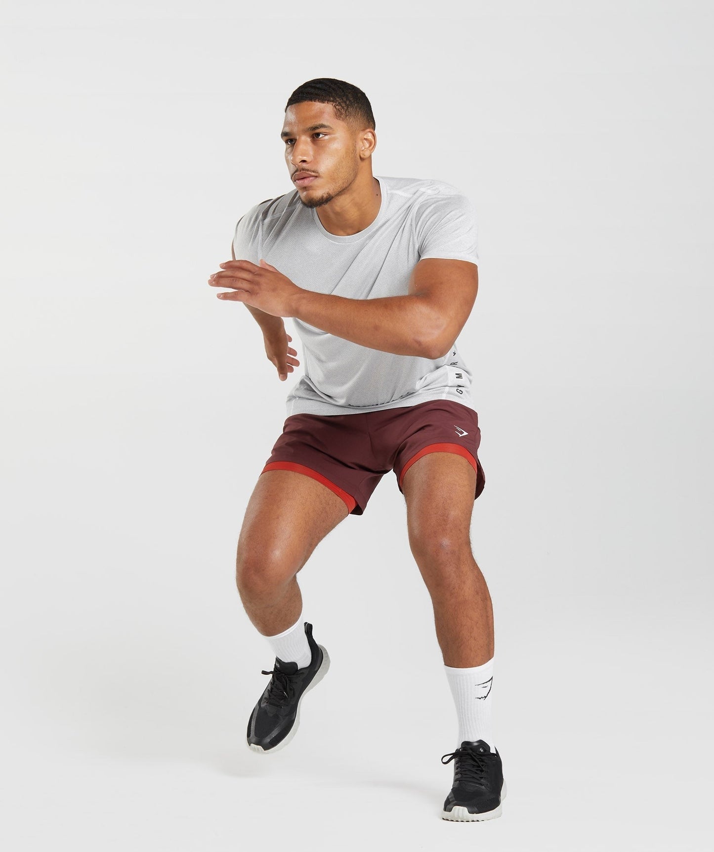 Gymshark Sport 5" 2 In 1 Shorts - Baked Maroon/Salsa Red