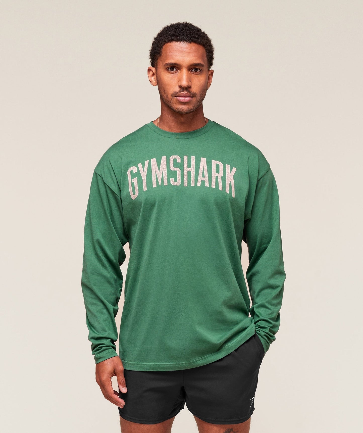 Gymshark Worn Graphic Long Sleeve T-Shirt - Lift Green